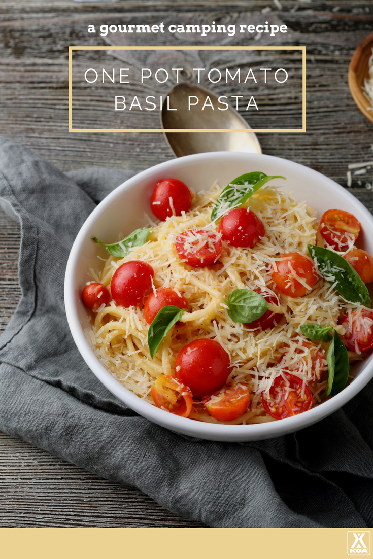 Add a bit of gourmet to your camping menu with this easy and tasty pasta recipe.