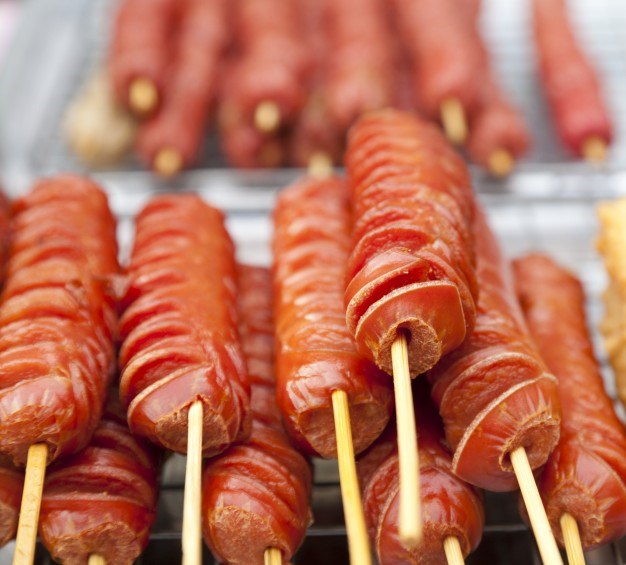 Make these hot dogs on a stick during your next camping trip!