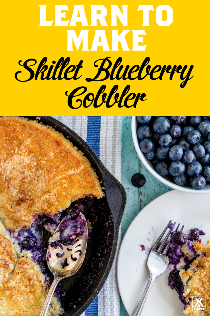 This Skillet Blueberry Cobbler is the Perfect Grilling Dessert!