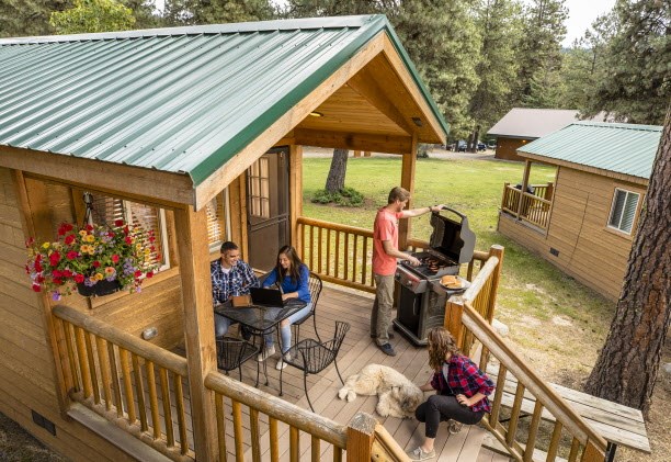 Try camping in a cabin at KOA