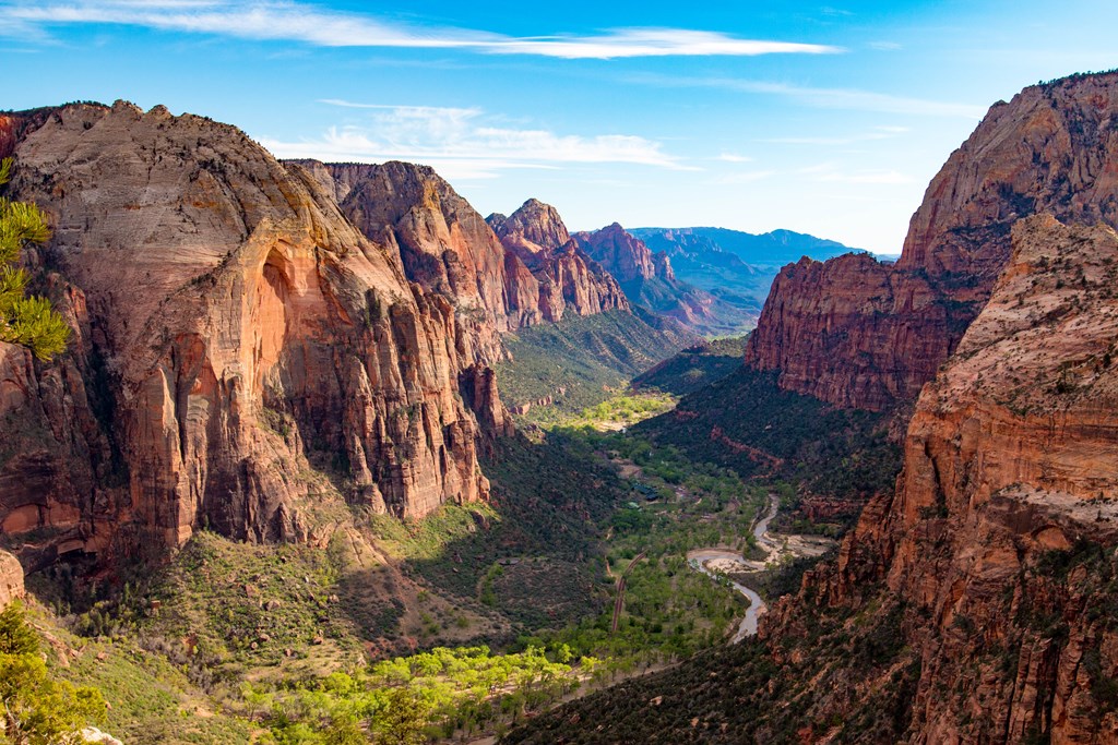 View from Angels Landing, Zion National Park, Utah.